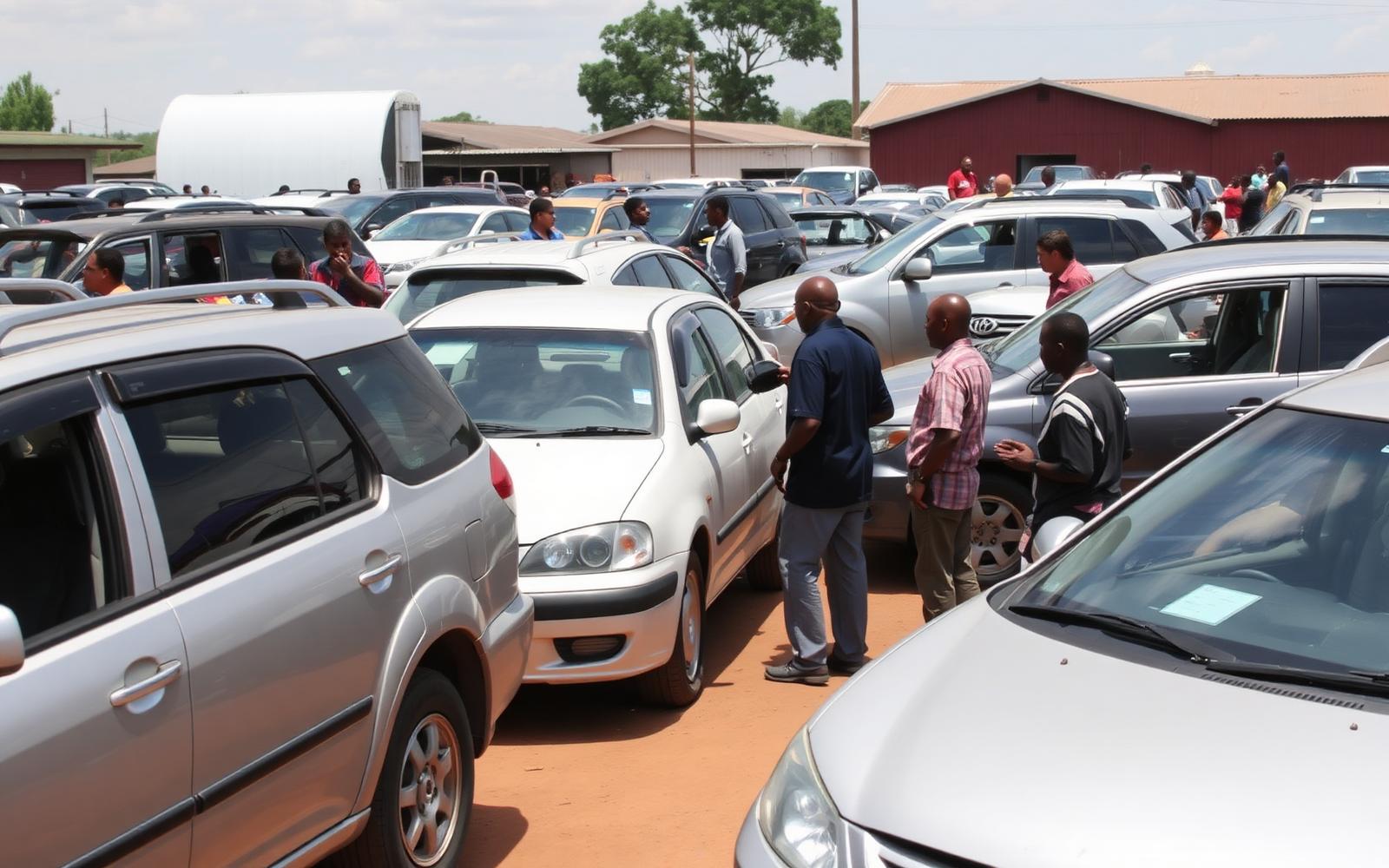 Marché automobile d'occasion au Cameroun